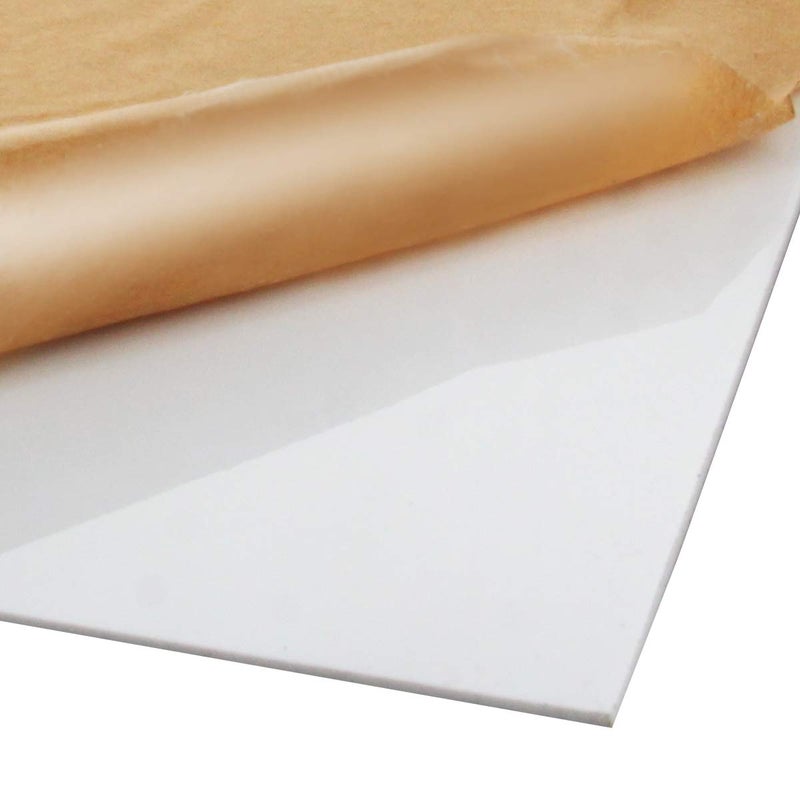 Fielect ورقة أكريليك بيضاء من فيليكت 16.54" × 11.69" ورقة بلاستيك مصبوب 0.08" سمك (2 مم) لوحة شفافة مع ورق حماية لتزيين المنزل، الحرف، إطار الصور، اللافتات، مشاريع العرض DIY - Image 5
